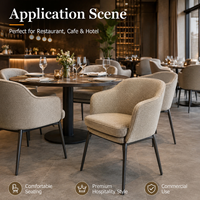 Silla de Comedor Moderna Tapizada en Tela para Restaurante, Hotel, Cafetería, Bar, Salón, Oficina, Muebles Comerciales