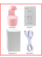 Certification GRS Vente à chaud Mini séchoir à ongles à Led portable avec lampe uv blanche et rose Mini lampe à ongles électrique 8W pour ongles