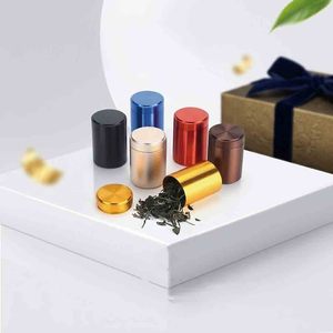 Lussuosa Scatola Piccola in Titanio per Tè, Contenitore Ermetico in Alluminio per Conservazione Tè, Barattolo Vuoto per Confezioni Regalo, Latta per Tè Sfuso e Matcha - Product Image 1
