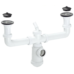 Doppio sifone con valvola estensibile da 1-1/2" con scarichi da 0/70 mm. - Product Image 4