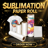 Papier de transfert par sublimation à haute vitesse de transfert (98%) en rouleau, séchage rapide, impression numérique pour tissus polyester élégants