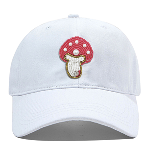 Cappellini da baseball reversibili tie-dye con logo personalizzato, motivo funghi, patch a costine colorata, per uomo, ideali per lo sci - Product Image 4