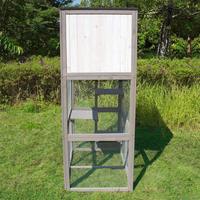 PET Catio Maison pour chat en bois Extérieur 3 étages Enclos pour chat Intérieur Grand parc pour chaton avec hamac et boîte de repos