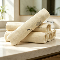 Serviette de toilette en mousseline de coton biologique personnalisable avec logo, douce, réutilisable, pour peaux sensibles, femmes, maison, salle de bain, soins de la peau