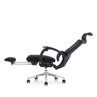 Chaise de bureau ergonomique pivotante à dossier haut en maille, réglable, avec repose-pieds et soutien lombaire, pour poste de travail exécutif