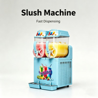 Baiwin Frozen Drink Slush Machine Commerciële 2-Tanks 12L Smoothies Maker Fruit Sap Slushmachine
