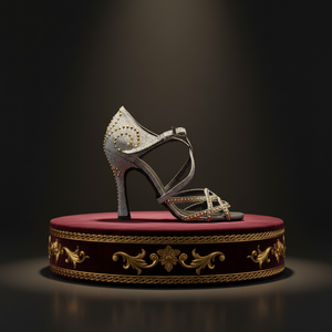 <span class=keywords><strong>Zapatos</strong></span> <span class=keywords><strong>de</strong></span> <span class=keywords><strong>Baile</strong></span> <span class=keywords><strong>de</strong></span> <span class=keywords><strong>Salón</strong></span>/Latinos para Mujer Evkoodance, Tacón <span class=keywords><strong>de</strong></span> 9 cm, Parte Superior con Brillo Plateado, Suela <span class=keywords><strong>de</strong></span> Gamuza, Forro <span class=keywords><strong>de</strong></span> Algodón - Product Image 4