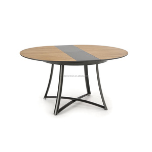 Nuevo diseño de madera MDF muebles de comedor <span class=keywords><strong>mesa</strong></span> de comedor <span class=keywords><strong>redonda</strong></span> <span class=keywords><strong>extensible</strong></span> con base de madera 6 asientos - Product Image 6