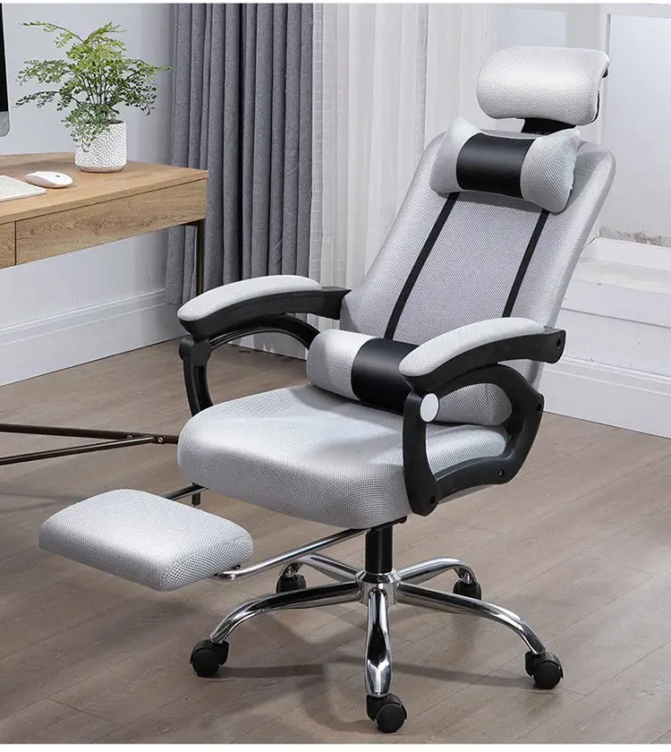 Silla de oficina ejecutiva ergonómica giratoria de tela suave y cómoda promocional