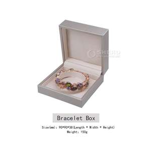 Cajas de Joyería de Piel Sintética Premium Personalizadas en Color Dorado para Collares, Pulseras, Anillos y Pendientes - Product Image 6