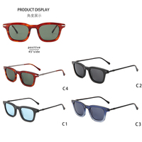 Lunettes de soleil carrées de luxe en acétate de haute qualité 2025 pour hommes et femmes, logo marron/gris, style polarisé tendance