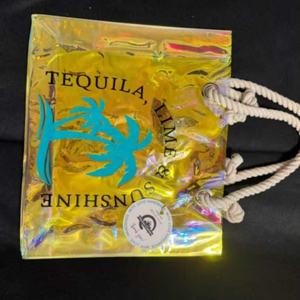 Sac à bandoulière en PVC grande capacité pour homme, sac de plage de voyage haut de gamme en PVC, sac d'épicerie holographique pour femme, sacs imprimés avec logo pour femme - Product Image 5