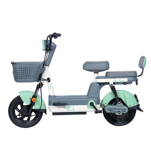 Bicicleta Eléctrica Cream Puffs de Doble Asiento, Estilo Padres e Hijos, Modelo 2024, con Frenos de Disco Delanteros y Traseros - Product Image 1