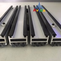 Tapis d'entrée anti-saleté en aluminium antidérapant avec paillasson encastré pour les entreprises, les hôtels, les bureaux, les centres commerciaux