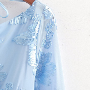 Robe longue dos nu SHENZHU pour femme, nouvelle collection Printemps 2025, maille simple à fleurs 3D, manches longues, modèle 5085 - Product Image 4