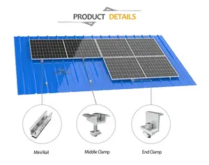 FarSun Kit pemasangan rel Mini Panel surya, rel surya trapezoid sistem rel Mini