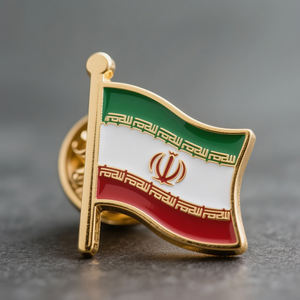 Imitazione antica personalizzabile Logo in metallo di fabbrica per spilla duro <span class=keywords><strong>e</strong></span> morbido Design smalto <span class=keywords><strong>paese</strong></span> <span class=keywords><strong>e</strong></span> bandiera Iran <span class=keywords><strong>mondo</strong></span> - Product Image 1