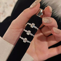 Anillos de Plata 925 para Mujer, Citrino, Ajustables, Apilables, Moda, Venta al Por Mayor