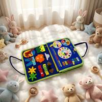 Livre d'activités en feutre pour bébés, livre silencieux pour tout-petits, livre éducatif Montessori avec autocollants magiques, cadeaux pour enfants