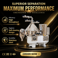 Centrifugeuse à disques industrielle en acier inoxydable à entraînement motorisé pour la séparation automatique des protéines de lait de soja – Vente directe usine