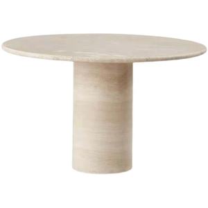 Mesa de comedor de travertina de piedra natural italiana, moderna, redonda, de mármol - Product Image 5