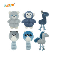 Jouet en peluche doux et froissé pour animaux de compagnie, design animaux thème hiver, personnalisé, vente en gros, du fabricant Famipet, jouet couineur pour chien