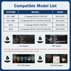 RoadTop Pantalla Multimedia Inalámbrica CarPlay de 12.3 Pulgadas para <span class=keywords><strong>BMW</strong></span> Serie 1 2 3 4 F20 F21 F22 F45 F30 F31 F32 F33 F45 NBT EVO 2012-2019 - Product Image 2