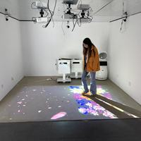 Projecteur interactif d'intérieur, système de projecteur interactif, ouverture de décoration, pour mur de mer, de fleurs romantiques Immersive