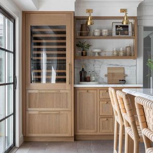 CBMMart Armoires de <span class=keywords><strong>cuisine</strong></span> en chêne blanc <span class=keywords><strong>avec</strong></span> <span class=keywords><strong>tiroir</strong></span> à queue d'aronde encadré et shaker mince et rangement dans le garage - Product Image 4