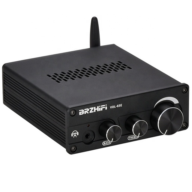 BRZHIFI Audio 65E 6J5 Vacuum Tube Preamplifier BT5.0 Audiophile HIFI Headphone Preamp Treble and Bass Adjustment Stereo Amps