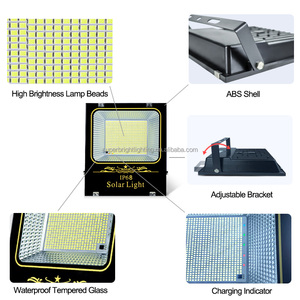 Ip65 phản xạ 50 Wát LED năng lượng mặt trời đèn ngoài trời Chiếu Sáng Sân cảm ứng đèn đường không thấm nước độ sáng công suất cao lũ ánh sáng - Product Image 3
