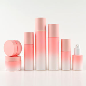 Ensemble de pots de crème pour soins de la peau vides de luxe de 15 30 g 60 100 120 200 ml, emballage en verre, flacon de sérum cosmétique, flacon de toner avec pompe pulvérisateur - Product Image 1