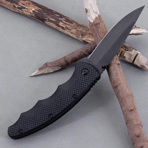 G 10 مقبض سكين أسود قابل للطي للتنزه والتخييم يتميز ببقاء - Product Image 5