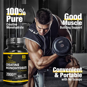 Capsule di Creatina Vegana ad Alta Potenza 2000mg Personalizzabili OEM/ODM, Formula Pre-Allenamento per Crescita Muscolare per Atleti - Product Image 4