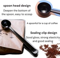 Edelstahl-Kaffeebohnen-Messlöffel mit Individuellem Logo und Verschlussclip Proteinpulver-Messlöffel als Küchenzubehör