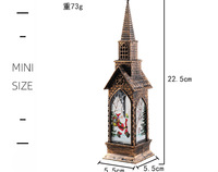 Dekorasi Natal Lampu Angin Gereja Hiasan Rumah Lampu Malam Kreatif Lampu Lilin Elektronik Hadiah Natal