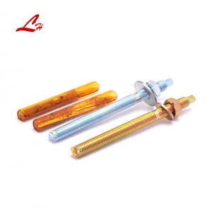Acier au carbone zingué jaune M10 M16 M20 ancrages chimiques galvanisés boulons de <span class=keywords><strong>goujon</strong></span> <span class=keywords><strong>d</strong></span>'<span class=keywords><strong>ancrage</strong></span> <span class=keywords><strong>d</strong></span>'expansion - Product Image 2