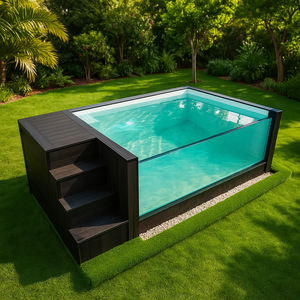 สระว่ายน้ำคอนเทนเนอร์ สระว่ายน้ำในพื้นดิน สระว่ายน้ำอะคริลิก สระว่ายน้ำคอนเทนเนอร์ สระว่ายน้ำกลางแจ้ง อุปกรณ์สระว่ายน้ำ - Product Image 2