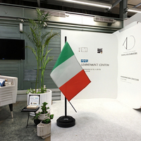Italie Bureau Personnalisable 14*21cm Négociation Table Drapeau Mini Décoration En Gros Techniques D'impression Numérique