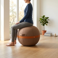 Chaise à billes d'équilibre moderne et économique en stock pour entraînement à domicile, tabouret ergonomique pour assise active avec poignée