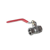 Robinet à bille en laiton 1/2 pouce PN25, manuel, double filetage femelle, pour eau, compatible OEM, finition polie