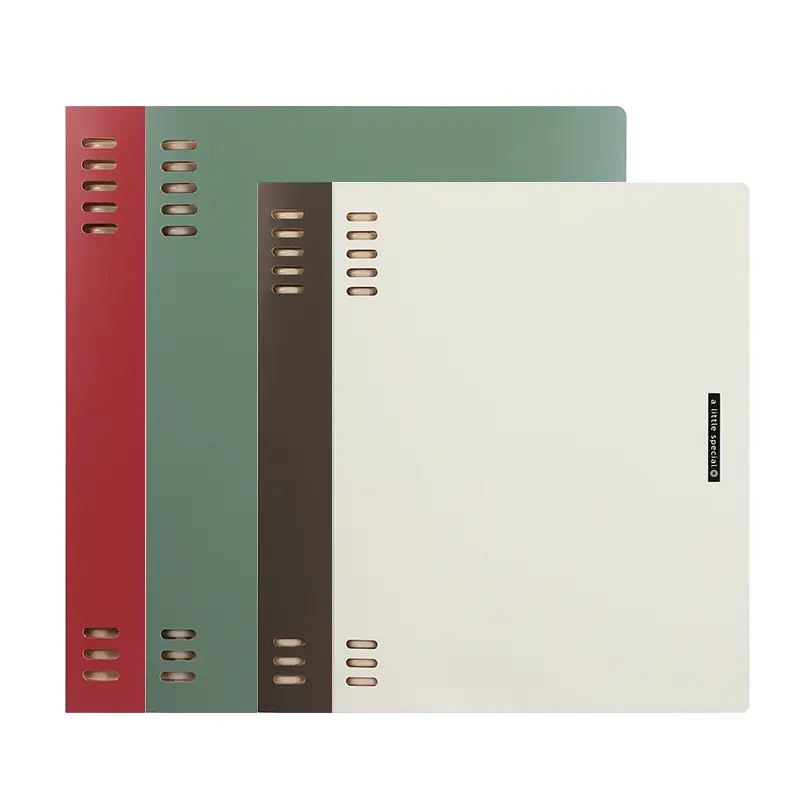 News D-shaped 40 Pages 8-hole Notebook Customizable Plastic Portable Notebook For Office Staff