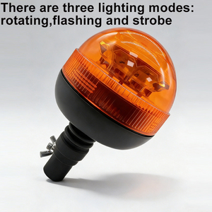 <span class=keywords><strong>Feux</strong></span> de signalisation à LED ambre 12V 24V, gyrophare flexible, lampe de sécurité clignotante rotative pour camions, tracteurs - Product Image 5