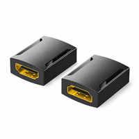   Gerader Adapter 4K 60Hz Stecker auf Buchse Schwarz Vergoldeter Anschluss für Desktop-Monitor Projektor Heimkino