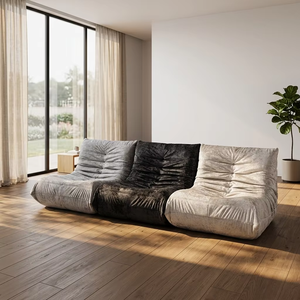 Juego de Sofá Cama Cuadrado con Relleno de Esponja de Alta Densidad Durale, Tapizado en Tela, Sofá Seccional para Apartamento - Product Image 4