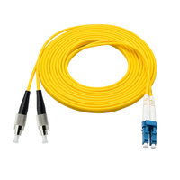 Kabel Patch Fiber Optik Single Mode YOFC Simplex Duplex LC/SC/FC/ST Custom 1m-50m G652D PVC Kuning untuk Jaringan Optik Indoor