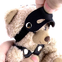 Porte-clés ours en peluche BDSM discret, jouet décoratif fétichiste pour les amateurs de jeux érotiques avec détail nœud, un cadeau unique pour les aventuriers