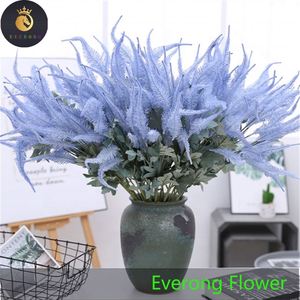 Nouveau Design Artificielle 6 Têtes En Plastique Fleur Jolie Fil Salvia Japonica Astilbe Pour Bleu Thème Fleur De Mariage - Product Image 5