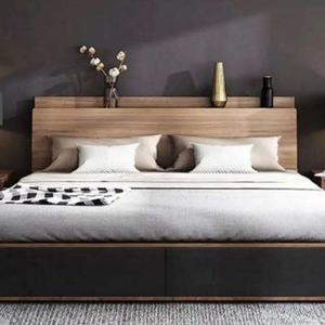 Lit de style nordique, lit de sol moderne simple avec rangement, lit japonais en tatami - Product Image 2