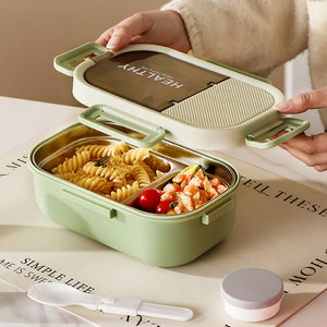 Nouvelle boîte à lunch portable en acier inoxydable 304 avec grande capacité, étanche, boîte à bento de dessin animé, adaptée aux écoles et aux bureaux - Product Image 4